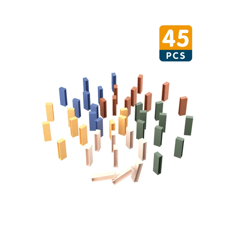 45-Piece Kids Educational Toy Plastic Stacking Building Blocks for 2-4 Year Olds DIY and Construction Style Assembly Toys