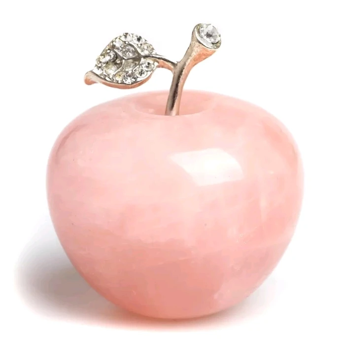 Wholesale Natural Rose Pink Quartz Crystal Apple for Christmas Gifts