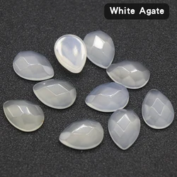 Natural Gemstone13X18mm drop Cabochon loose bead  faceted no hole beads patch for ring material