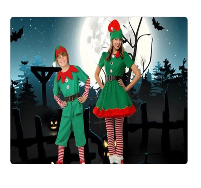 Рождественский костюм Санта-Клауса, костюм родителя и ребенка, одежда для выступлений, Рождественская одежда, игровой костюм, настраиваемый