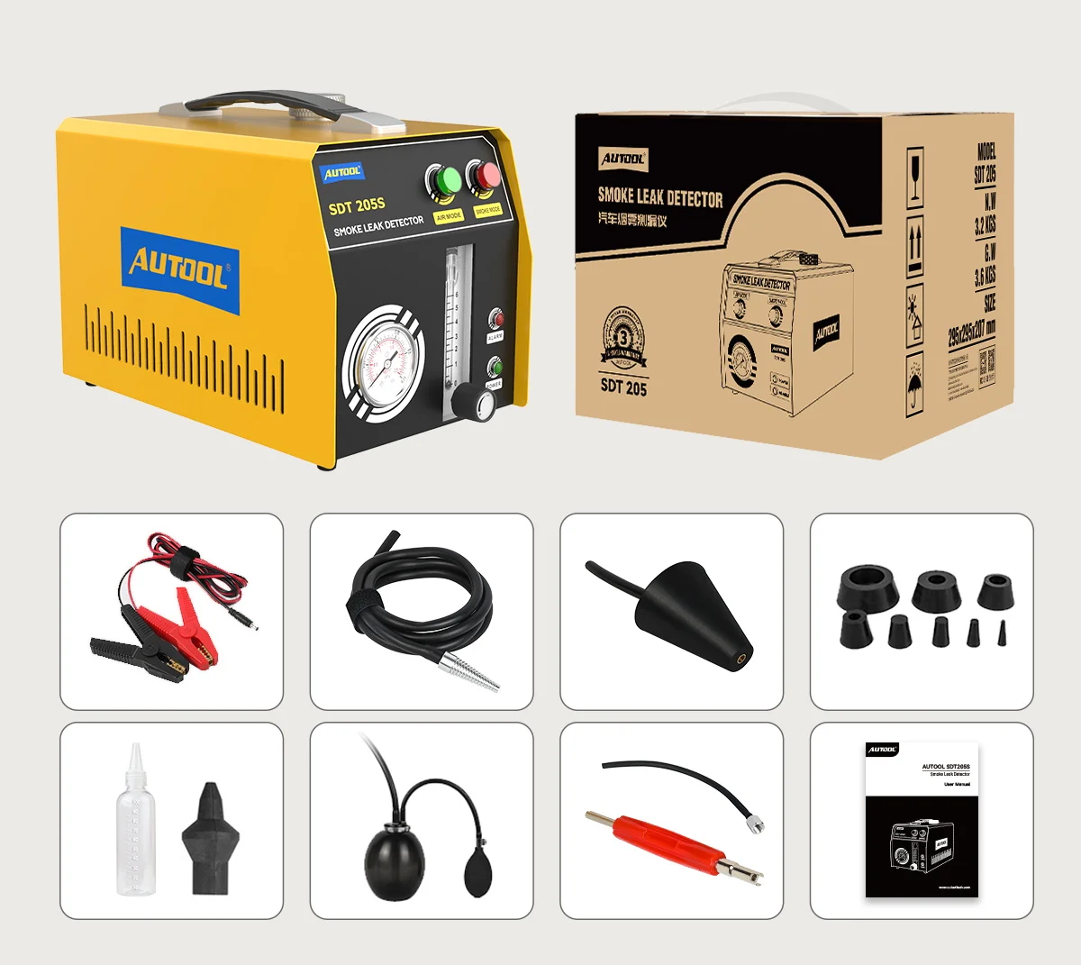 2023 new car smoke leak detector with air pressure leak detector EVAP system car pipeline leak search 12V