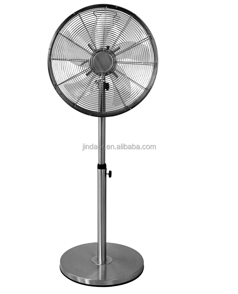 Electric Stand Fan 16 Inch Pedestal Retro Fan With Metal Blade and Metal base Metal Floor Fan