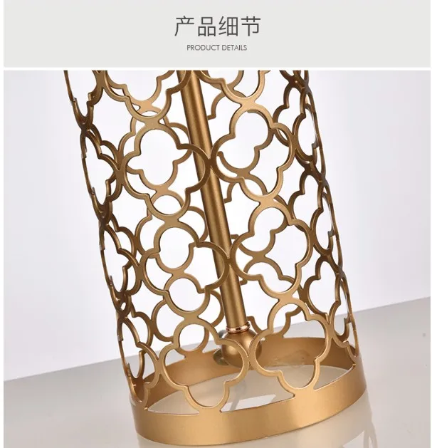 new design modern golden iron mosaic drum table lamp for home decoration