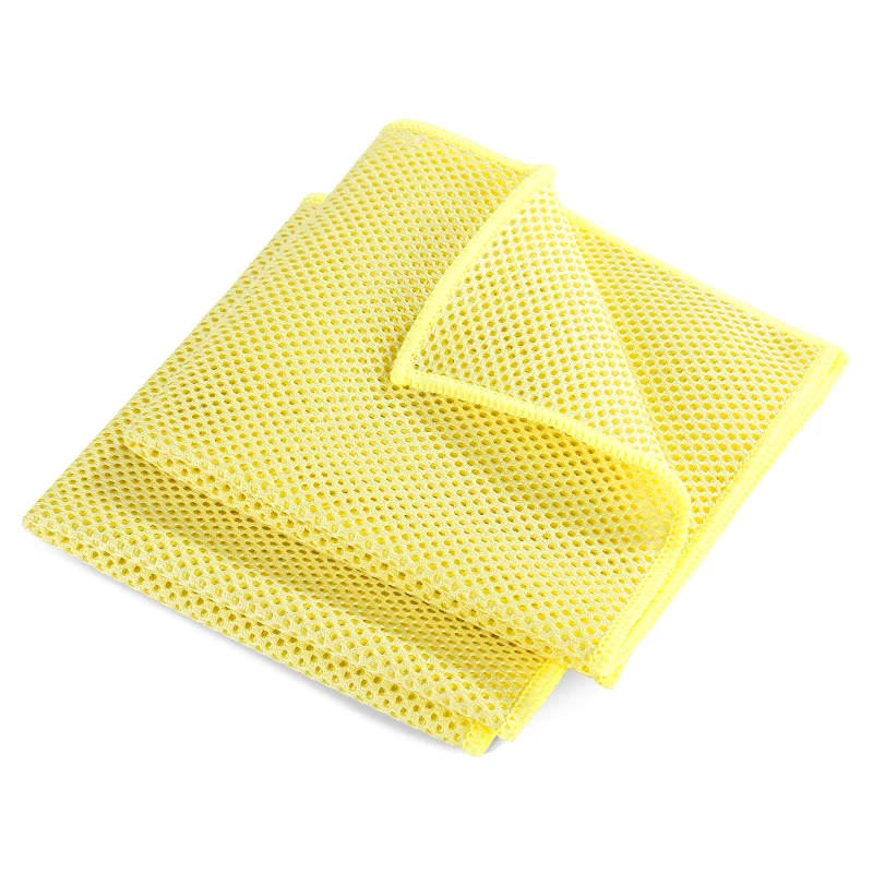 Custom Mesh Design Microfiber Dish Cloths Kitchen Microfiber Scrubbing Dish Cloths Microfiber Cleaning Cloths for Car