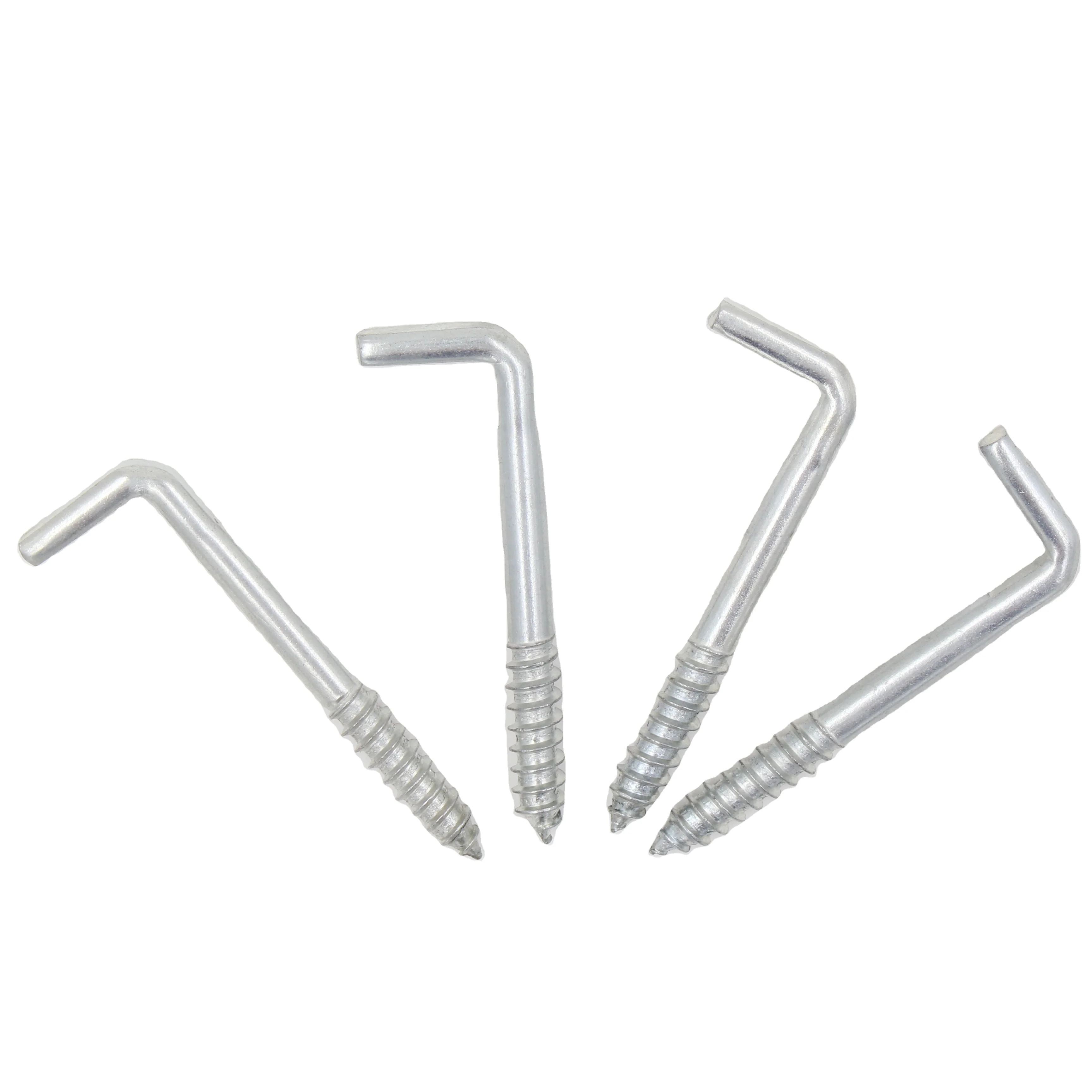 
1#CHOOSE SIZE ZINC PLATED SHOULDERED DRESSER CUP HOOKS Square Screw In L Shape / L (Square)Screw 