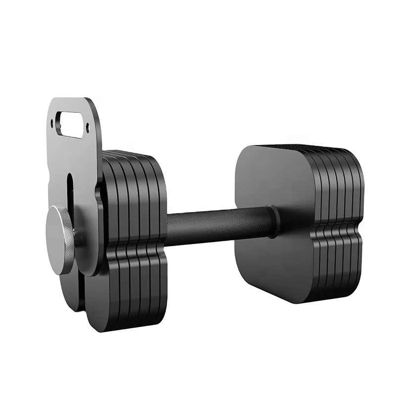 Premium bodybuilding gym dumbbells new design adjustable dumbbell set metal plates adjustable dumbbell