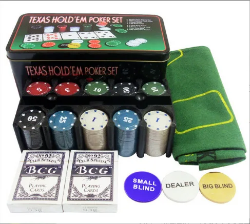Fancy Poker Chip Set Board Game Poker Chip 200pcs 38mm 4g PP Colorful Chips With Tin Box For Tabletop Game