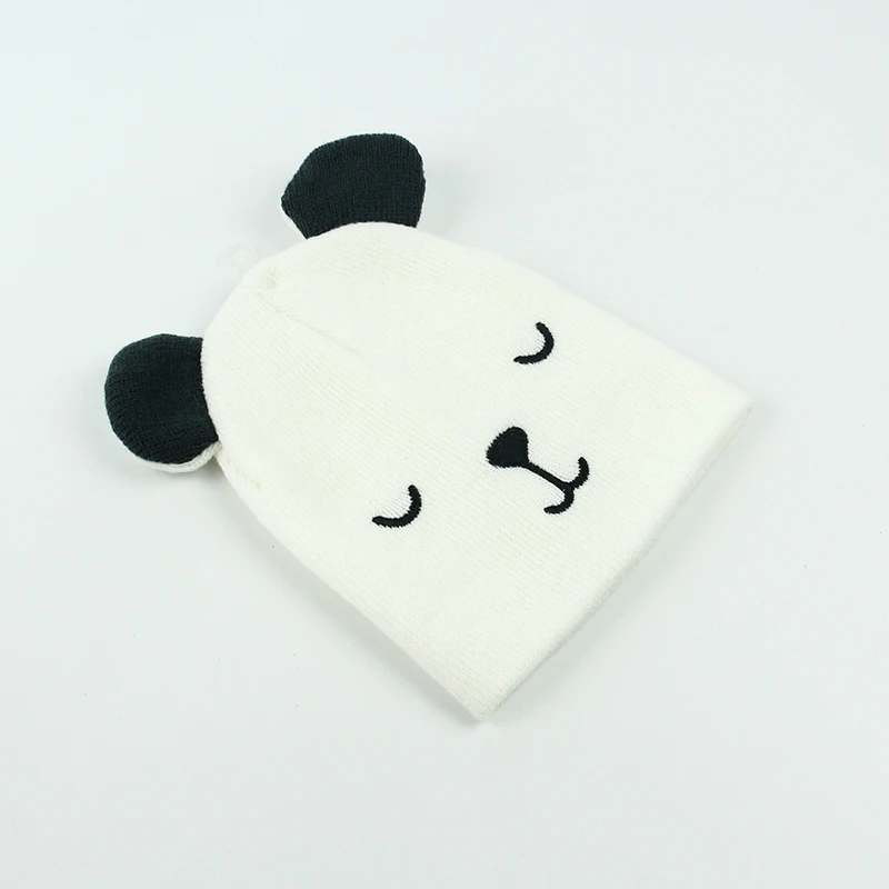 Модные зимние акриловые вязаные шапки с ушками на заказ для детей