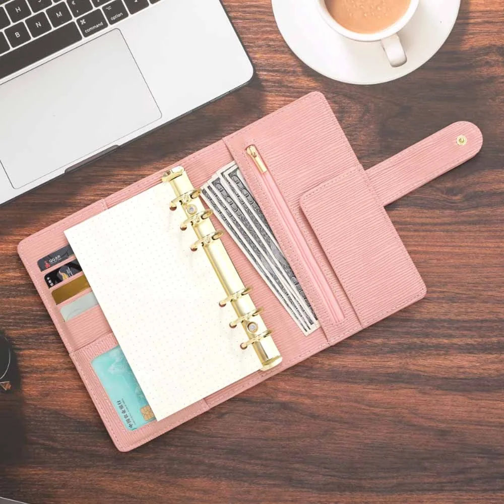 Хонгбо бестселлер 19-цветная тисненая кожа Saffiano Epi A6 премиальный кошелек с 3 см кольцами летным листом