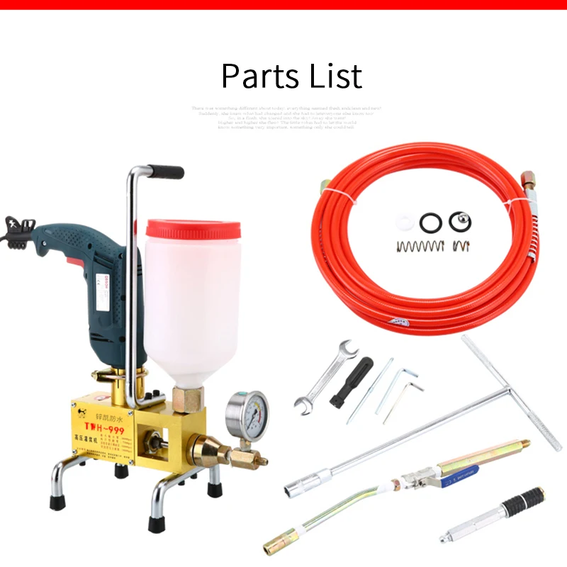 High pressure injection water-soluble  polyurethane   oil-soluble  epoxy Acrylic resin material grouting machine