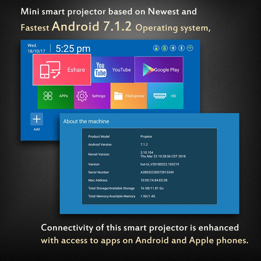  Умный Android Wifi Мини карманный Pico портативный 3d 4k светодиодный Dlp