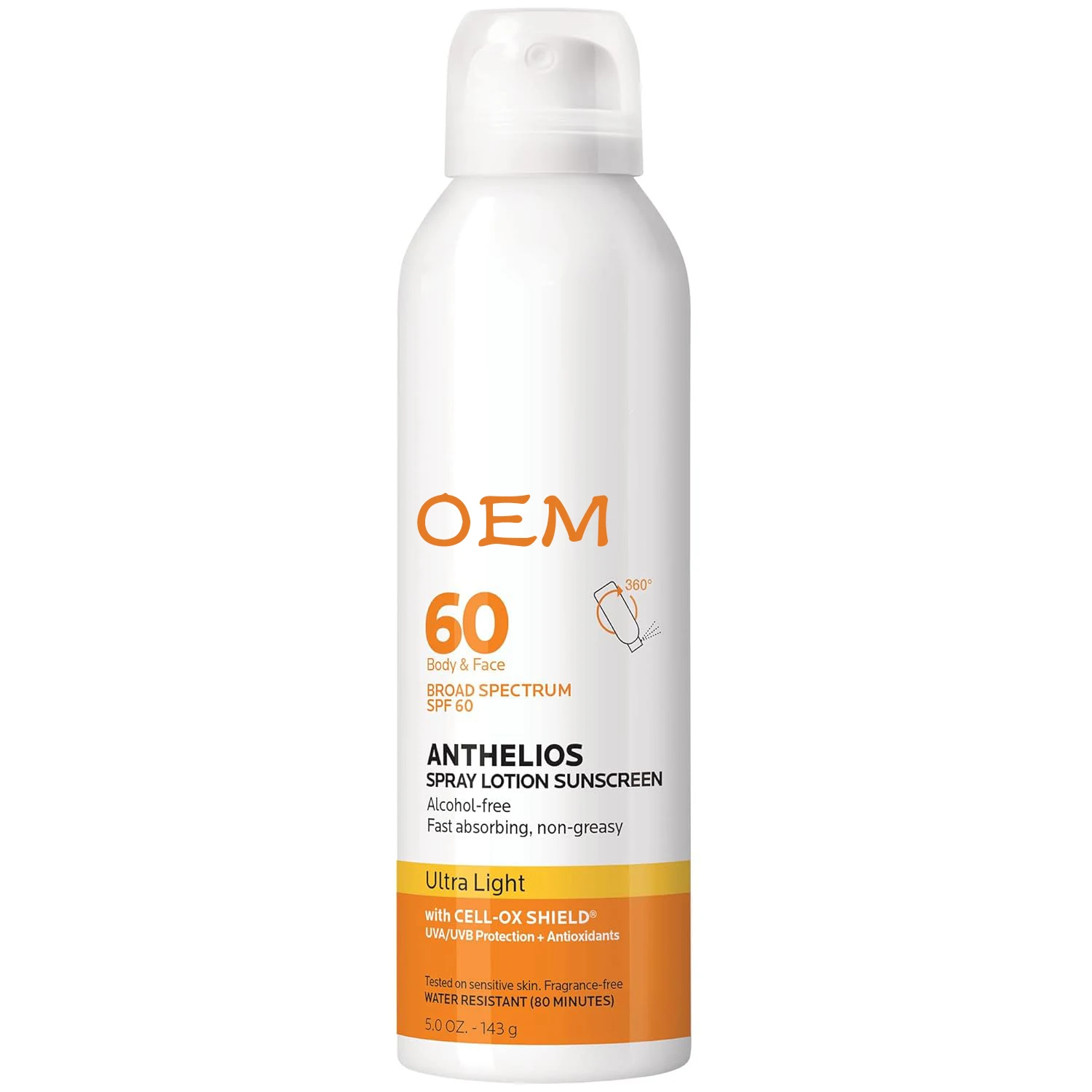 Custom Logo OEM UV Protectors SPF Serum Eco Friendly Physical Chemical Sunscreen Spray Custom Brand UV Protection
