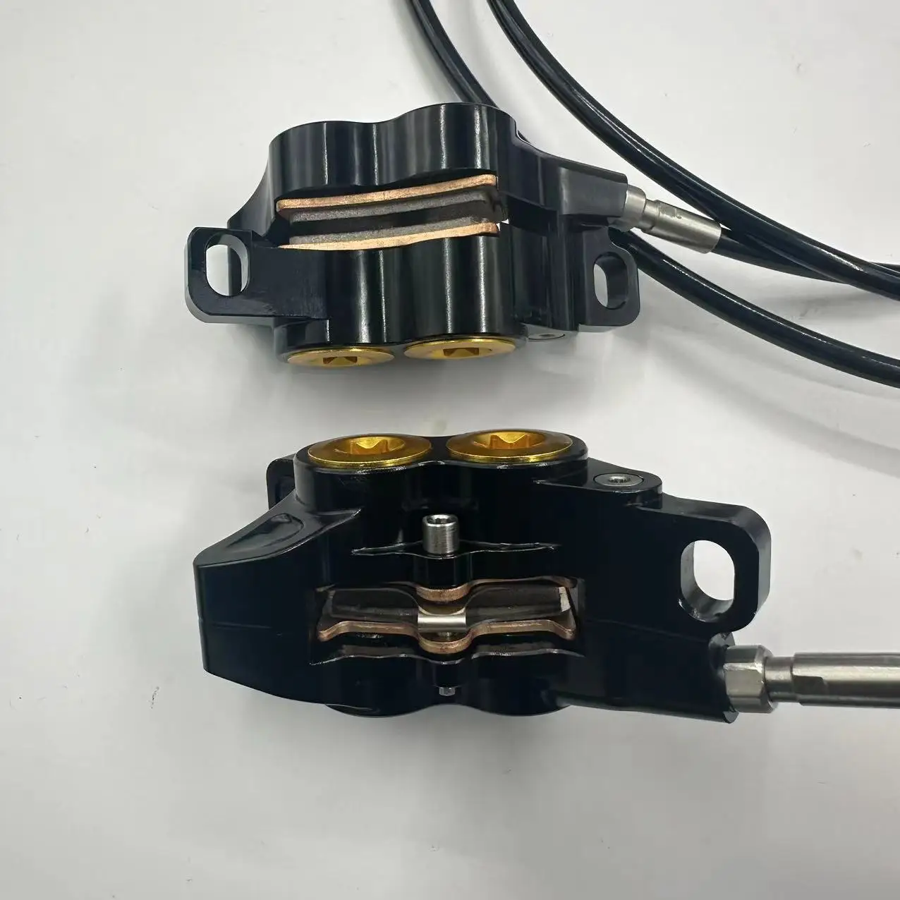 Piston Electric Bicycle Double Brake Hydraulic Brake Electric Bicycle Electric Scooter Disc Brake High Strength Aluminum Alloy