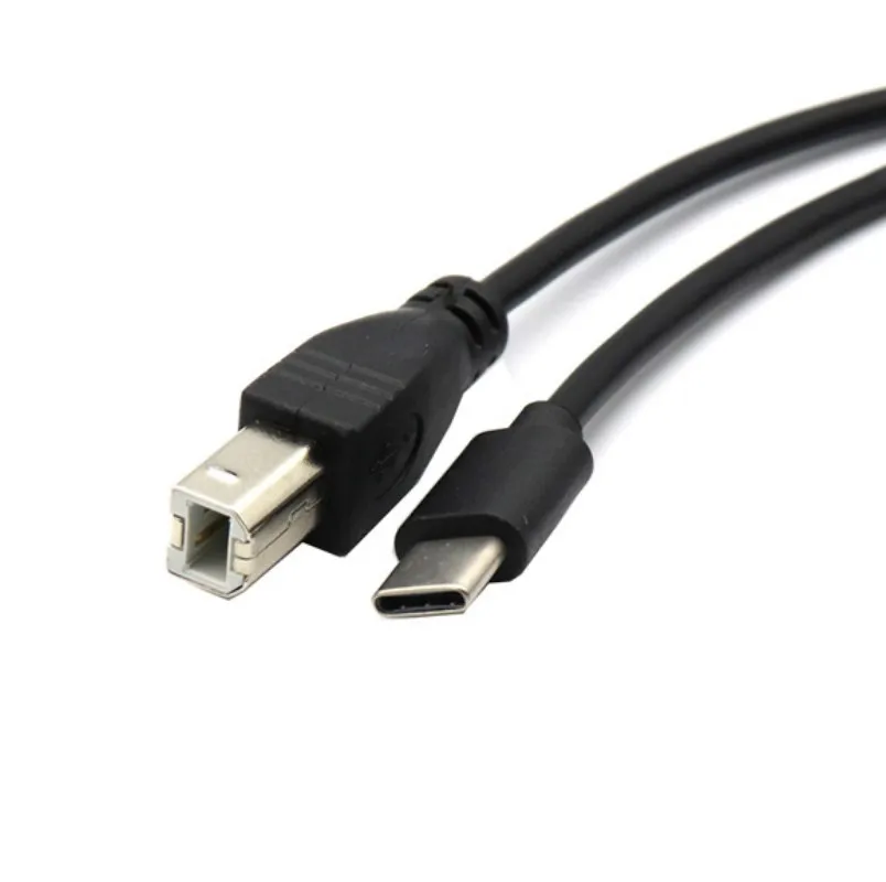 1m Electric Piano organ MIDI keyboard usb-b to type c printer / micro cable 2in1 printer Scanner  cable for iphone