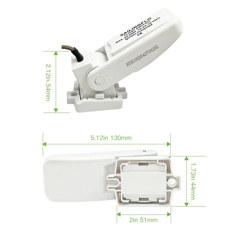 Automatic Electric Water Pump Float Switch DC Bilge Pump Switch Flow Sensor