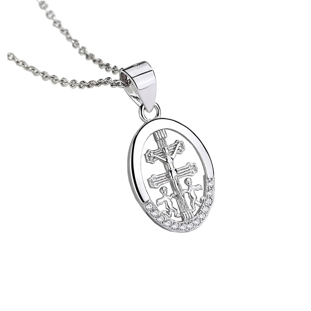 Oval Virgin Mary Pendant Necklace 925 Sterling Silver large and small Catholic silver