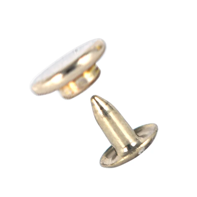 Manufacturers Supply Solid Brass Flat Head Cap Rapid Rivets Studs for Leather Belt Bag Jeans