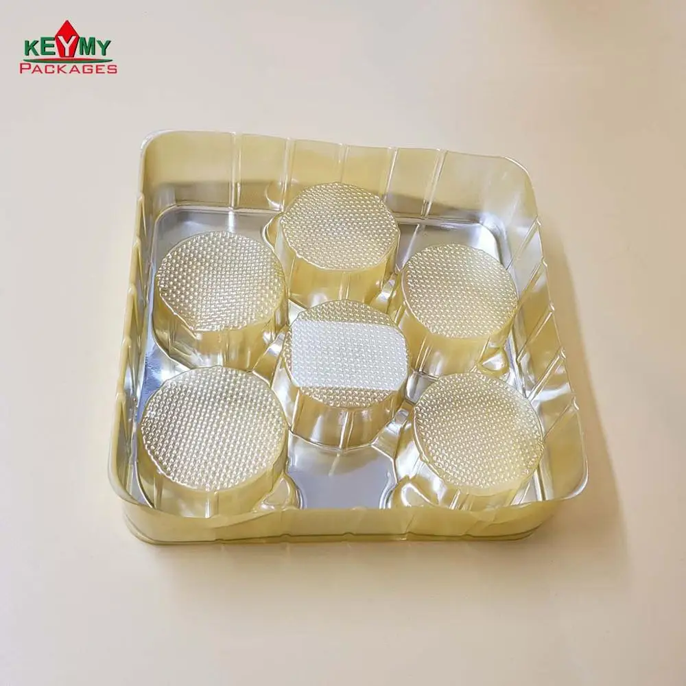 customize gold PET tray, safety for food with lab approval,  cookie tray in Shenzhen
