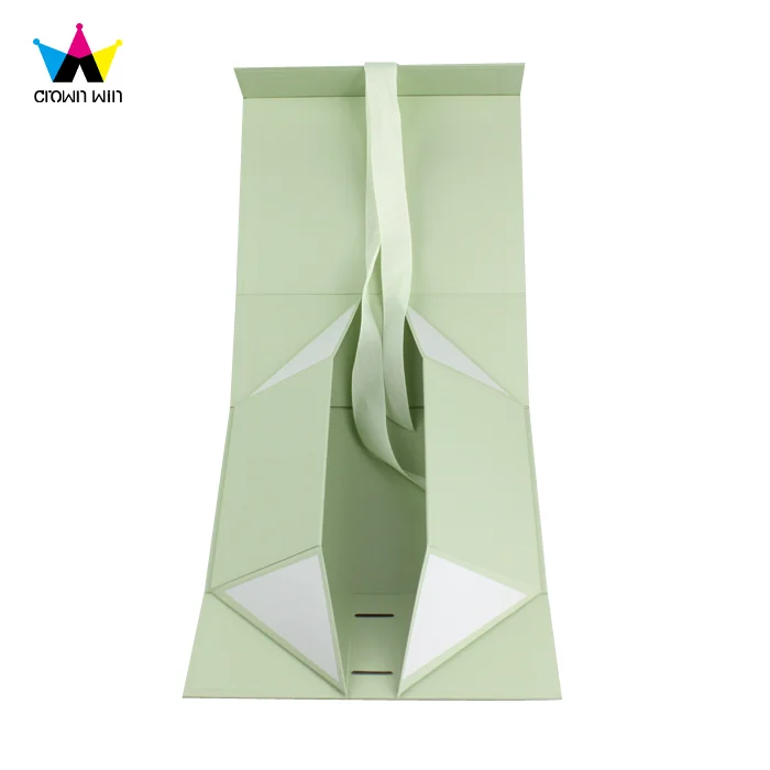 Crown Win Luxury Wedding Favor Paper Boxes Magnetic Folding Cloth Moving Boxes Ribbon CAJA Misteriosa Sponge Paper Box