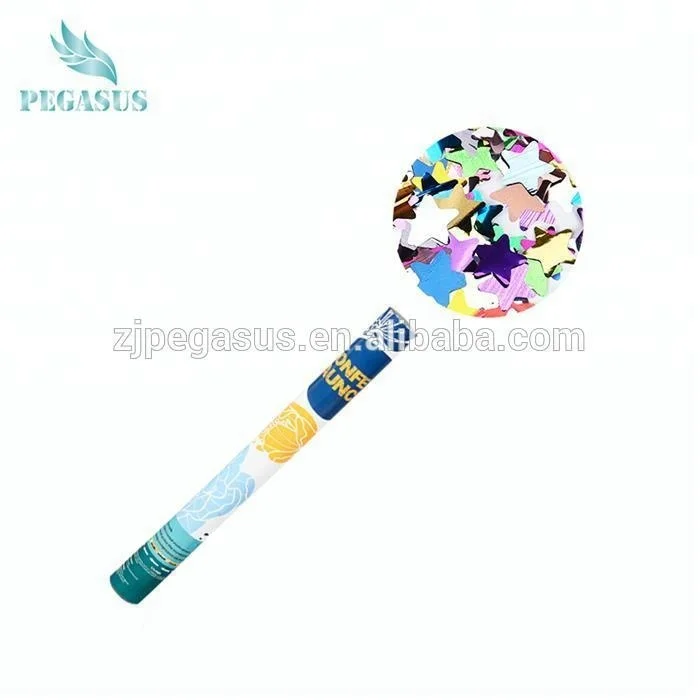 Party Popper Confetti for Wedding Cylinder Printing Event & Party Supplies With Metallic Foil long-cylinder disposable  Pegasus