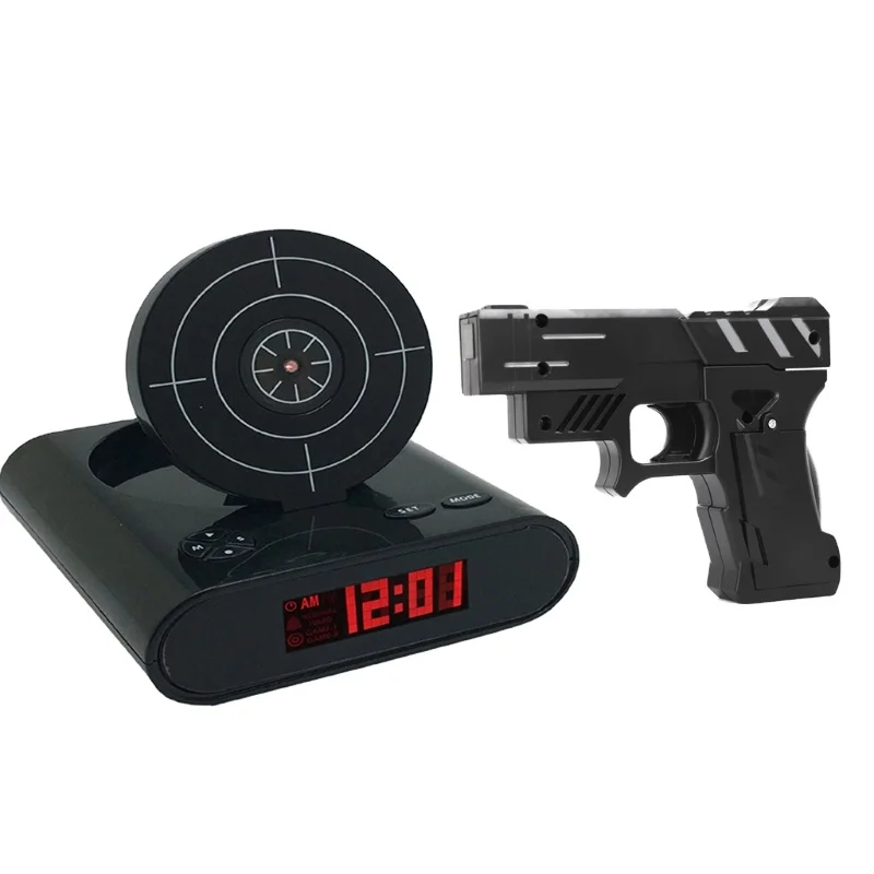 UCHOME Creative Christmas gift Laser Gun Shooting Clock led digital gun Target Alarm Clock
