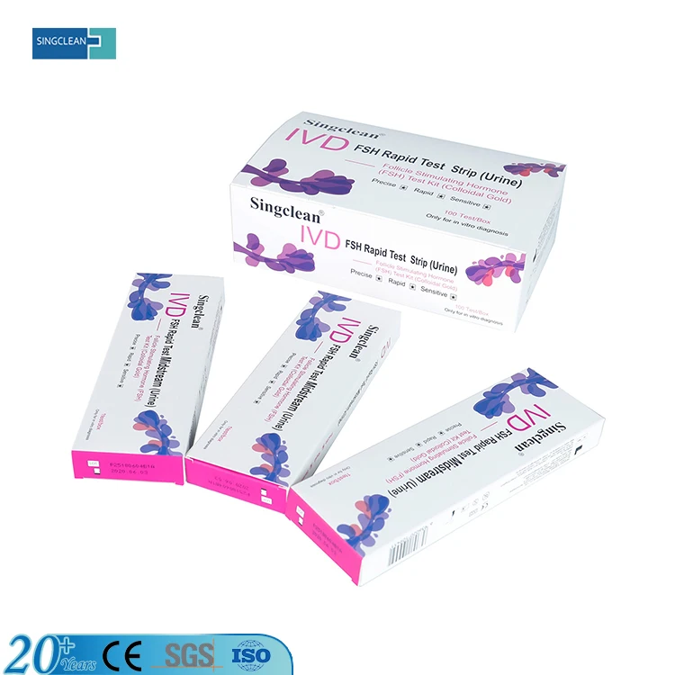CE ISO Approved Singclean One Step Fertility Test Kit Fsh Menopause Test