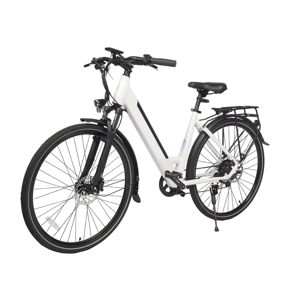 ANLOCHI Step-Thru Electric Cycle 700C 36V 48V 250W 350W rear drive hidden lithium battery urban city electric cycle