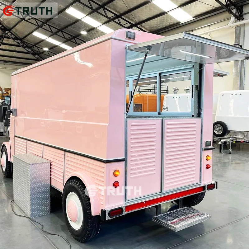 custom supplies ice cream snack coffee bbq burger van retro street mobile trailer food truck