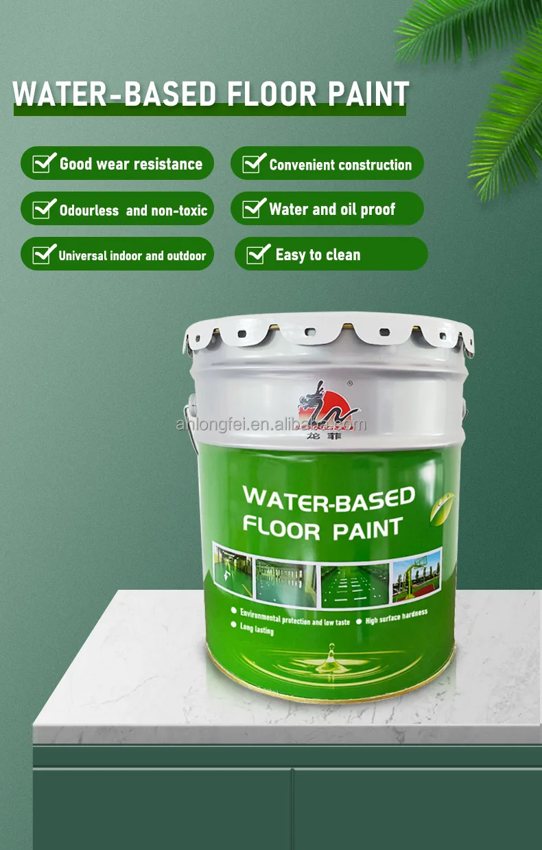 Resin Waterborne Industrial Factory Floor Using High Glossy Resin Coating Floor Paint