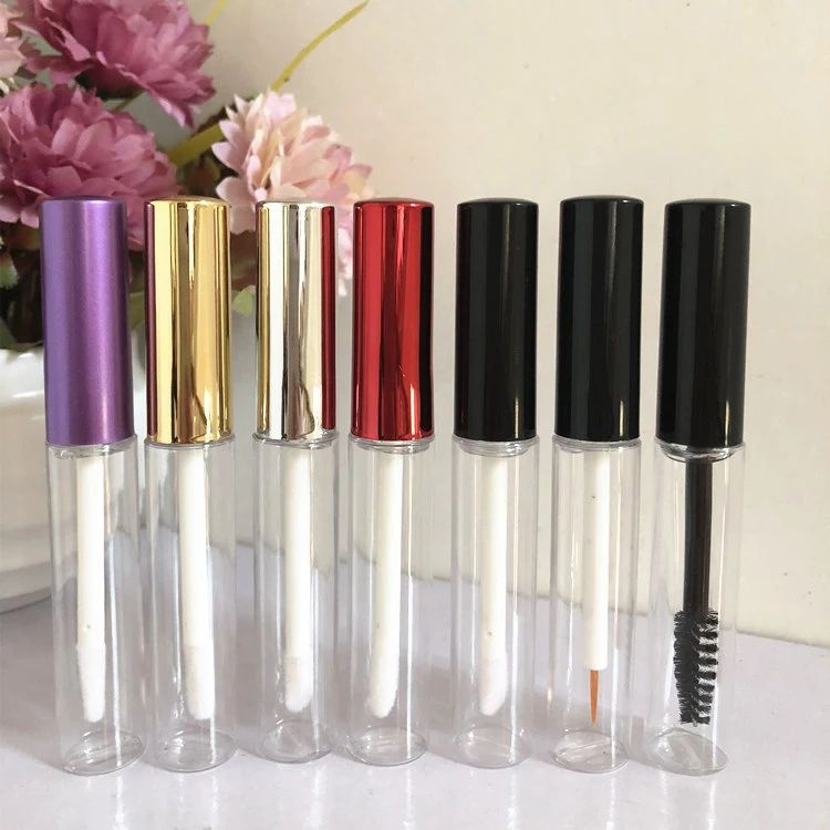 Hot Sale 5ml Transparent Clear Empty Eyelash Eye Serum Tube Eyebrow Mascara Lip Gloss Squeeze Tube With Wand
