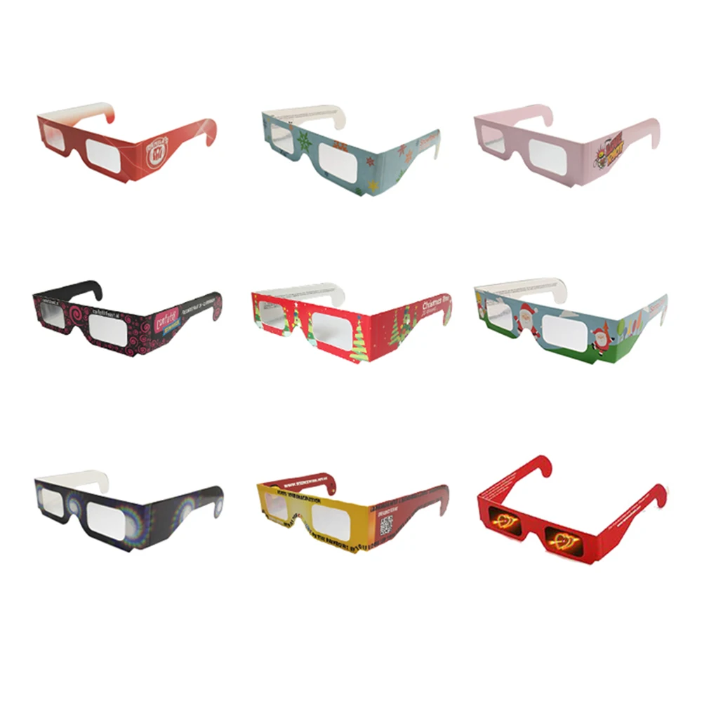 Chromadepth Cardboard 3D paper  Firework Diffraction Glasses