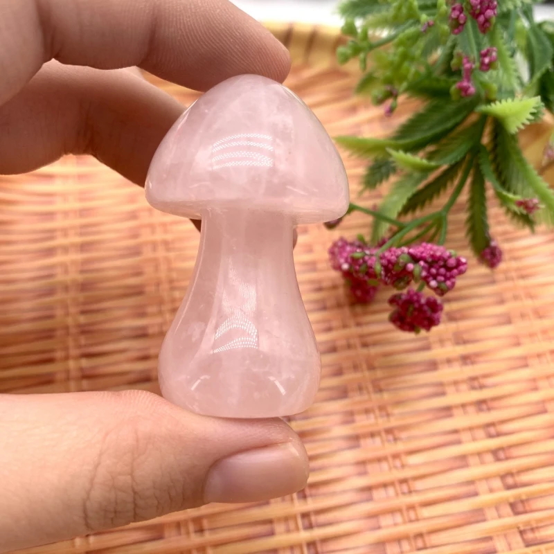 Wholesale high quality crystal mix material mushroom  polished healing stone 5cm mushroom for Decoration and gifts