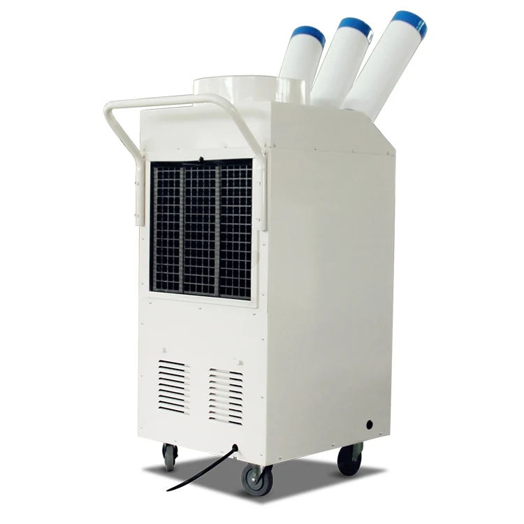 3 tubes portable spot reverse air conditioners with universal wheels and certified by CE GS ROHS