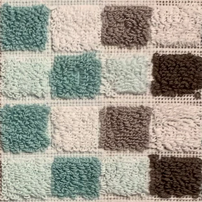 popular design yarn dyed square textured cotton terry bath towels