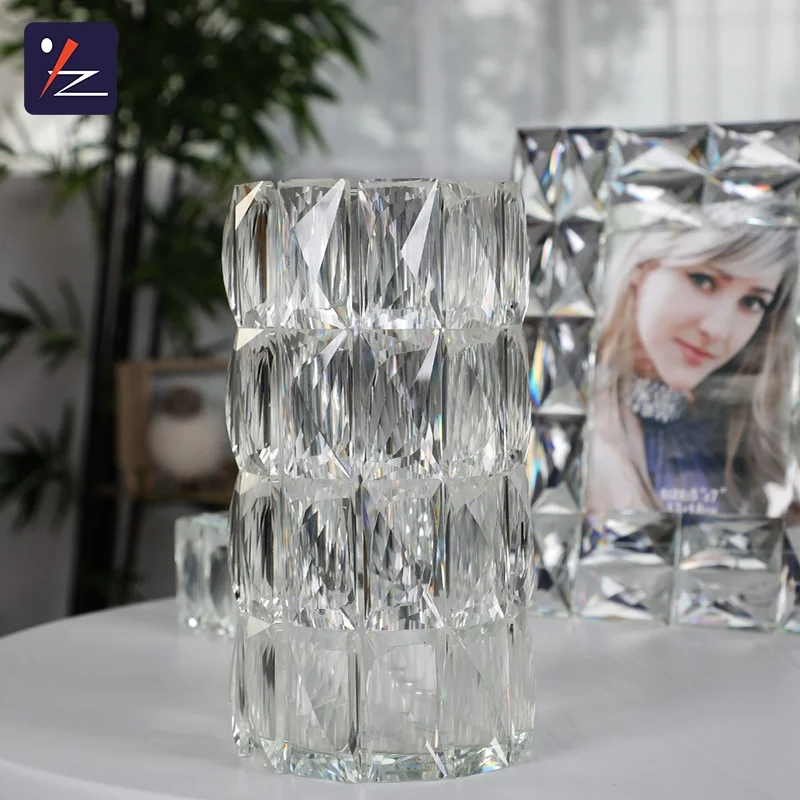 Multi Sizes K9  Crystal Clear Glass Vase Home  Wedding  Decorative Flower Vase