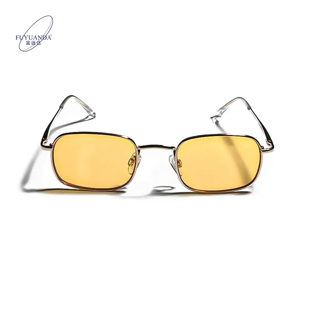 Fuyuanda Retro Narrow Square High Quality Metal Frames Sunglasses