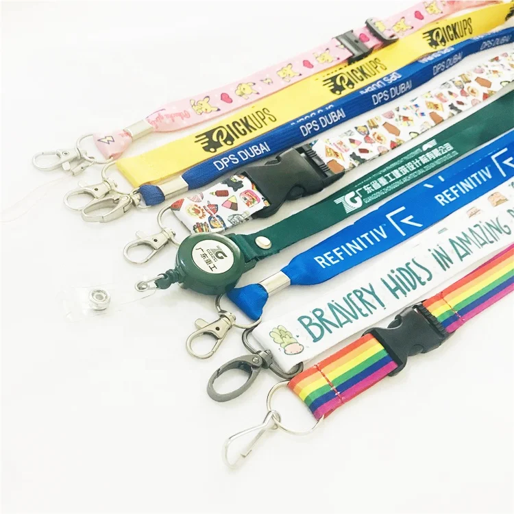 Free Sample No Minimum Order Personalized Polyester Lanyards With Logo Custom Sublimation Lanyard