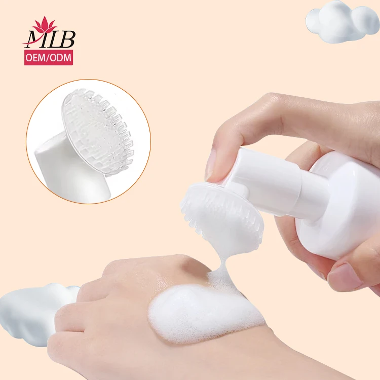 Private Label Custom Organic Face Wash Soothing Brightening Skin Natural Vegan Turmeric Bubble Foaming Facial Cleanser