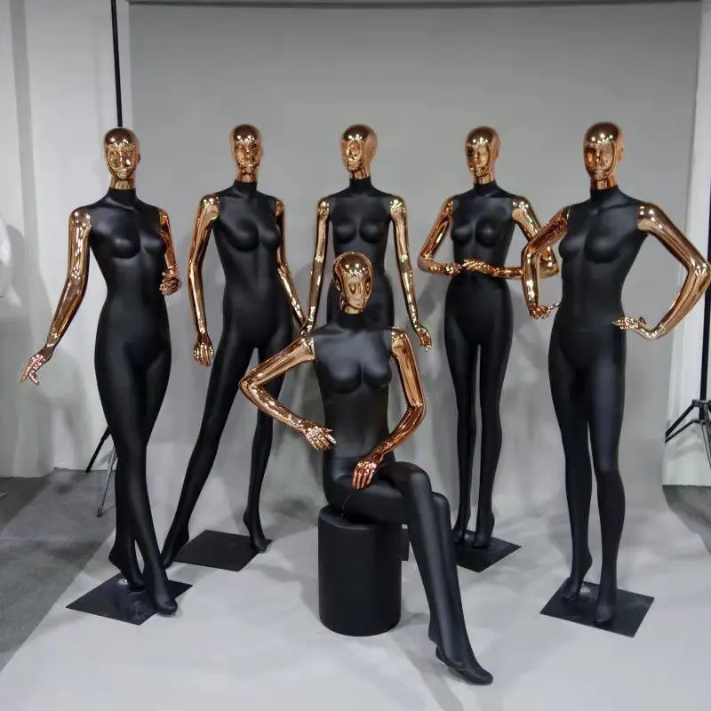 
Fashionable Hot Sale Best Quality Black Female Mannequin Fiberglass Full Mannequin Women Model Made In China 