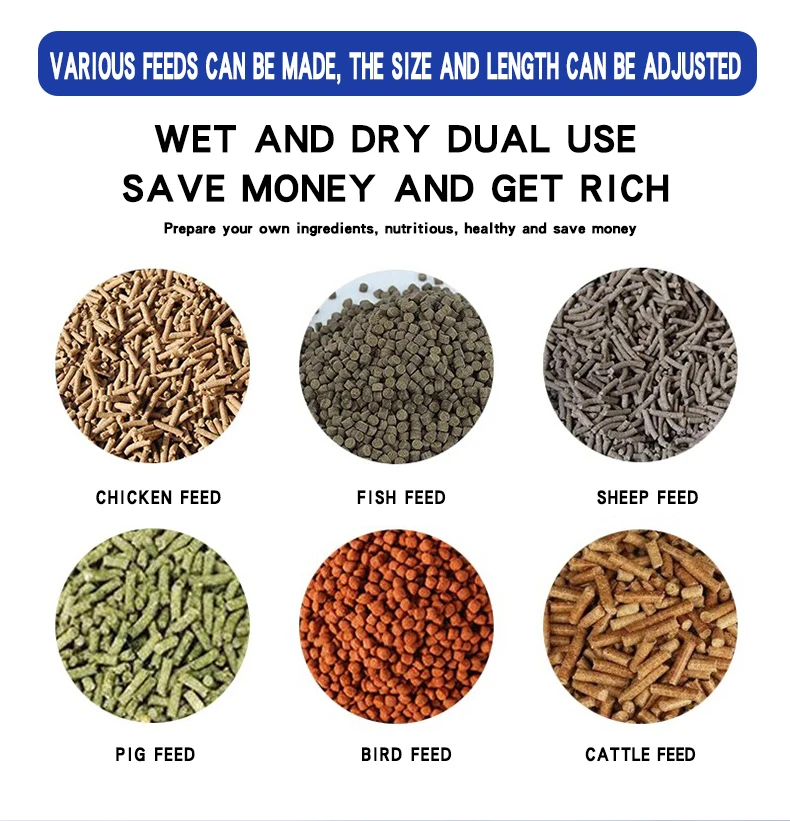 Новые пластиковые опилки лошадиные корма машина для производства гранул мобильные китайские машины бензиновых кроликов животных продажа