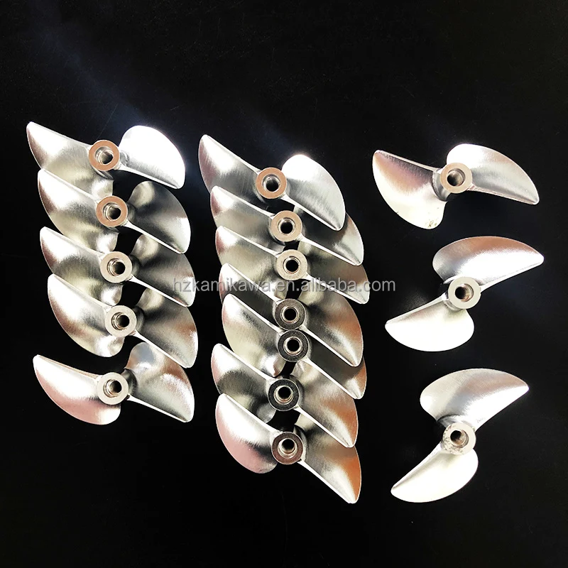 CNC Machining High-speed Ship Model Brushless Two-leaf Semi-immersed Metal Positive and