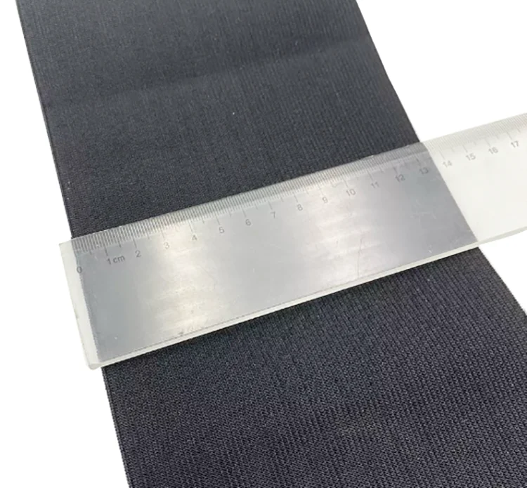 Bulk Stock Black  10cm 15cm 20cm 25cm 30cm 40cm 50cm Wide Knitted Elastic Band for Waist Band Wrap