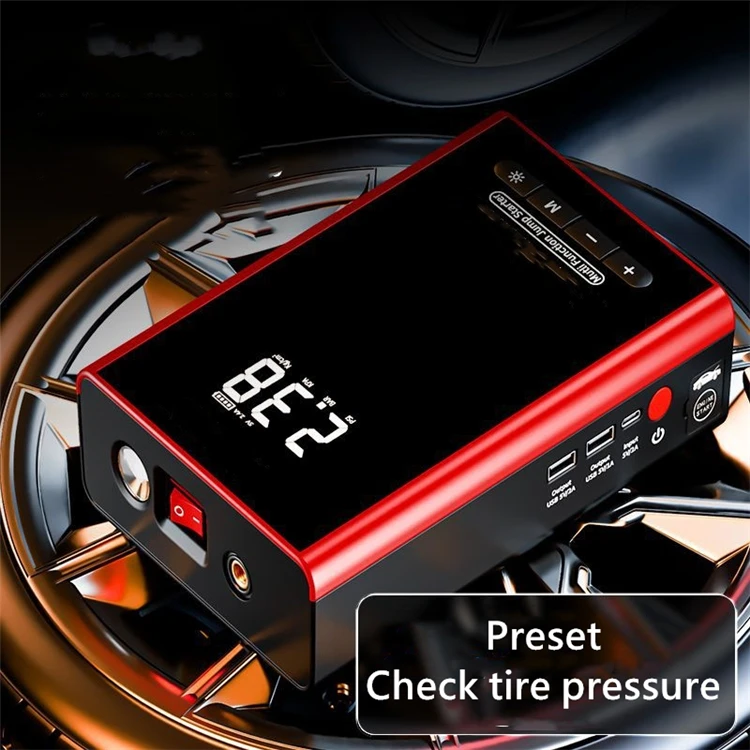 Peak Current 1200A Portable Booster 6400 mAh Compressor Car 24v Portable Jump Starter