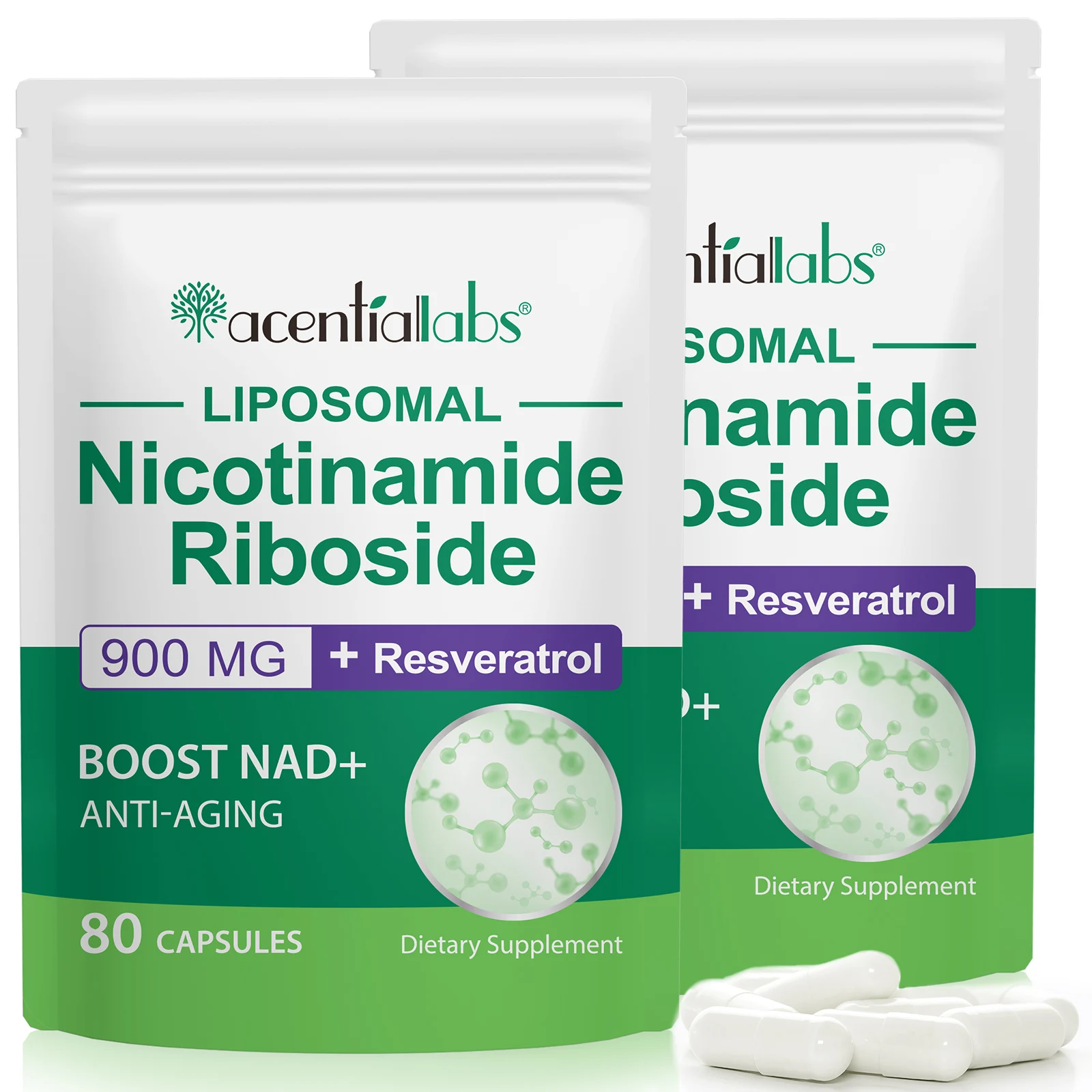 Acentiallabs antioxidant anti aging nad supplement liposomal nad nicotinamide riboside nad supplement capsules
