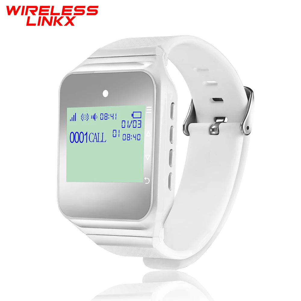 Smart Wireless Wrist Watch Pager Calling System Wireless Pager Receiver