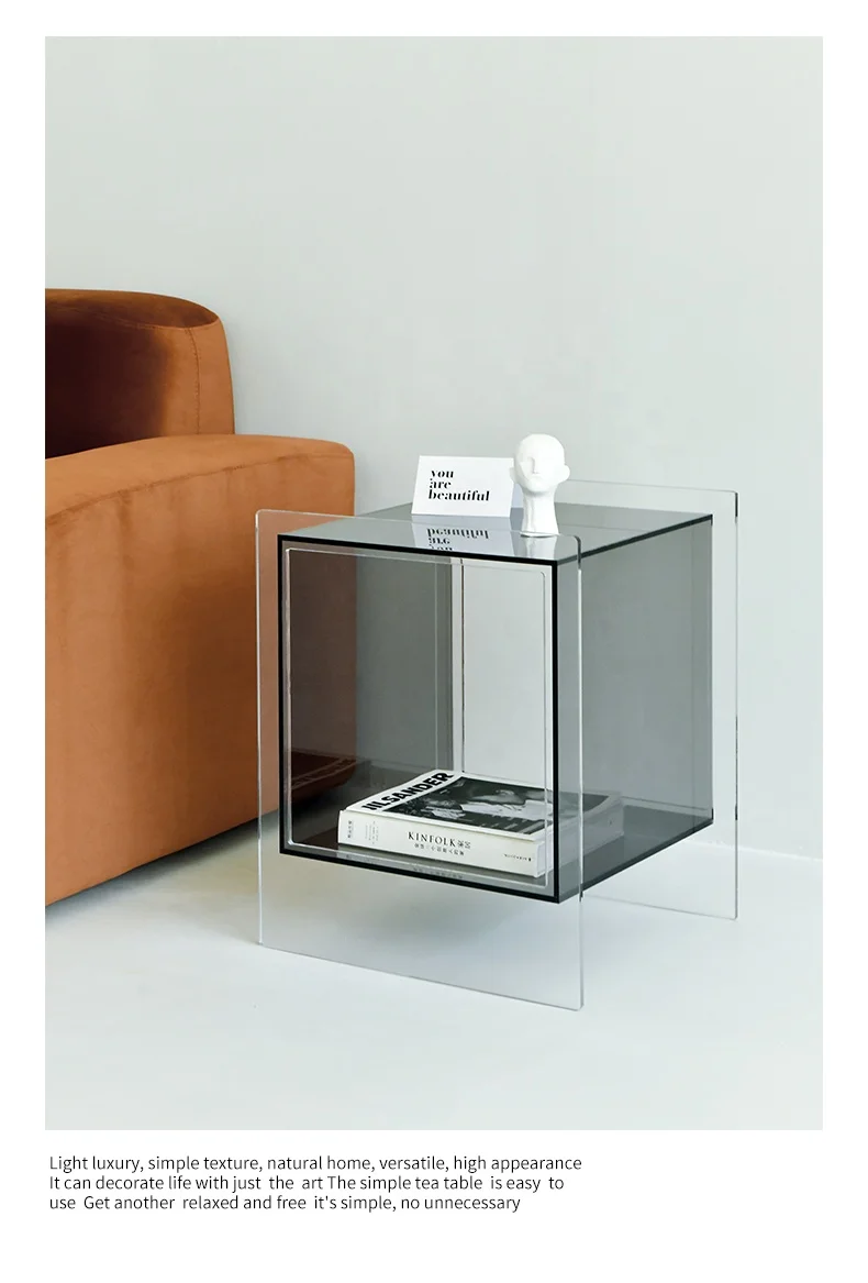 acrylic coffee table modern minimalist design living room bedroom furniture square sofa side tables with