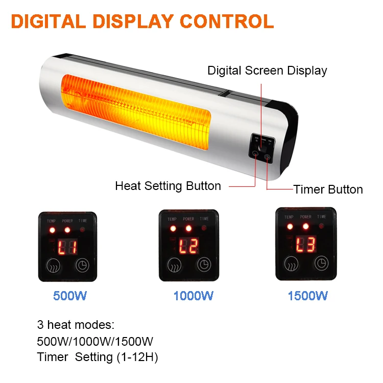 Outdoor Wall-mounted Electric Patio Heater infrared heater