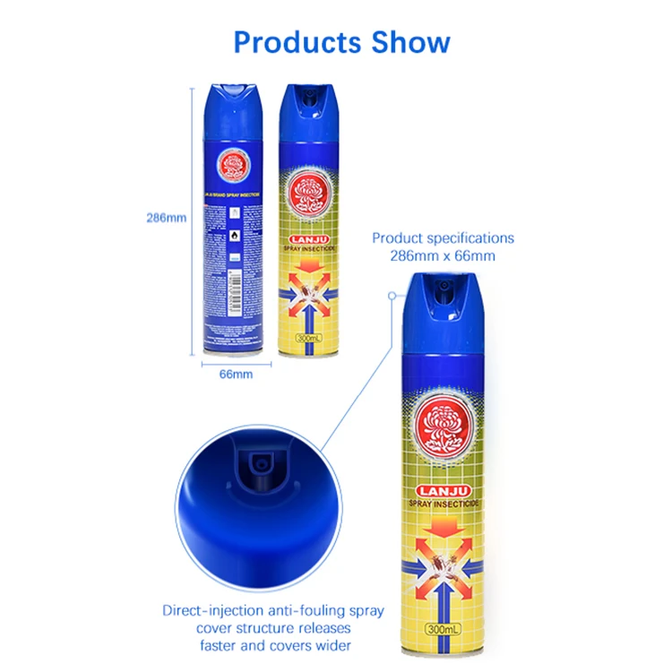 Free Sample Anti Mosquito Repellent Cockroach Bugs Insecticide Aerosol Spray