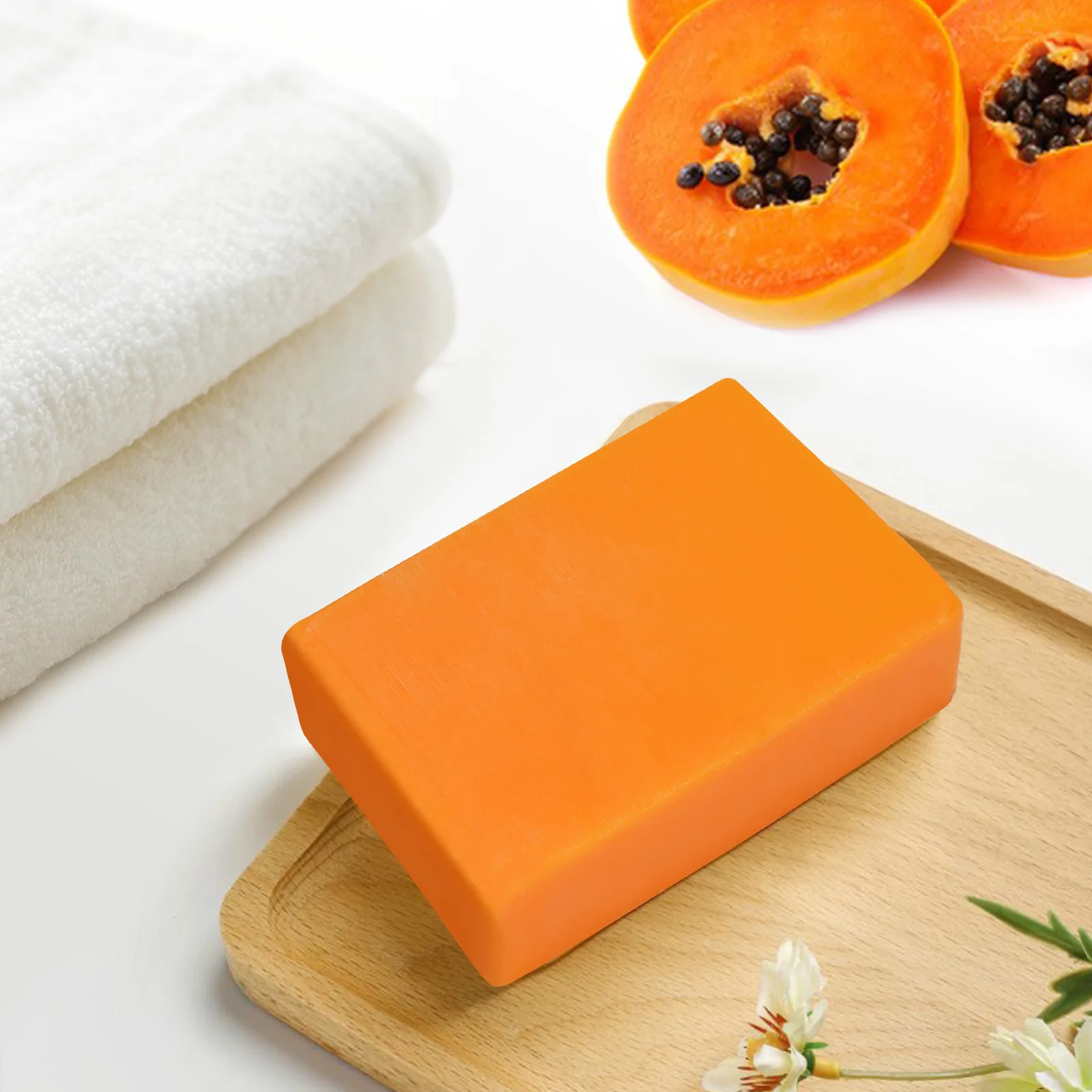 Private Label Bath Papaya Soap Skin Whitening Brightening Deep Cleansing Kojic Acid Soap