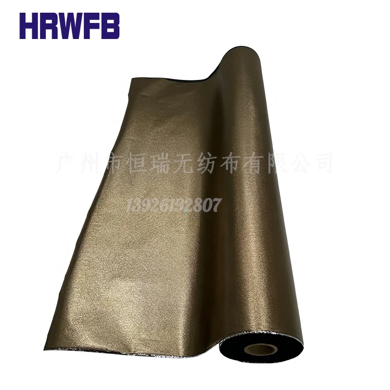 Luxury Design Oil-resistant Leather Gold Matte Metallic Laminating Paper